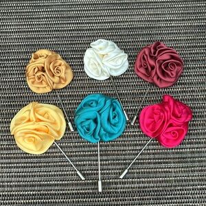 Mens Lapel Rose Flower Stick Bar Brooch Pin Wedding Suit Accessory Jewelry Gift